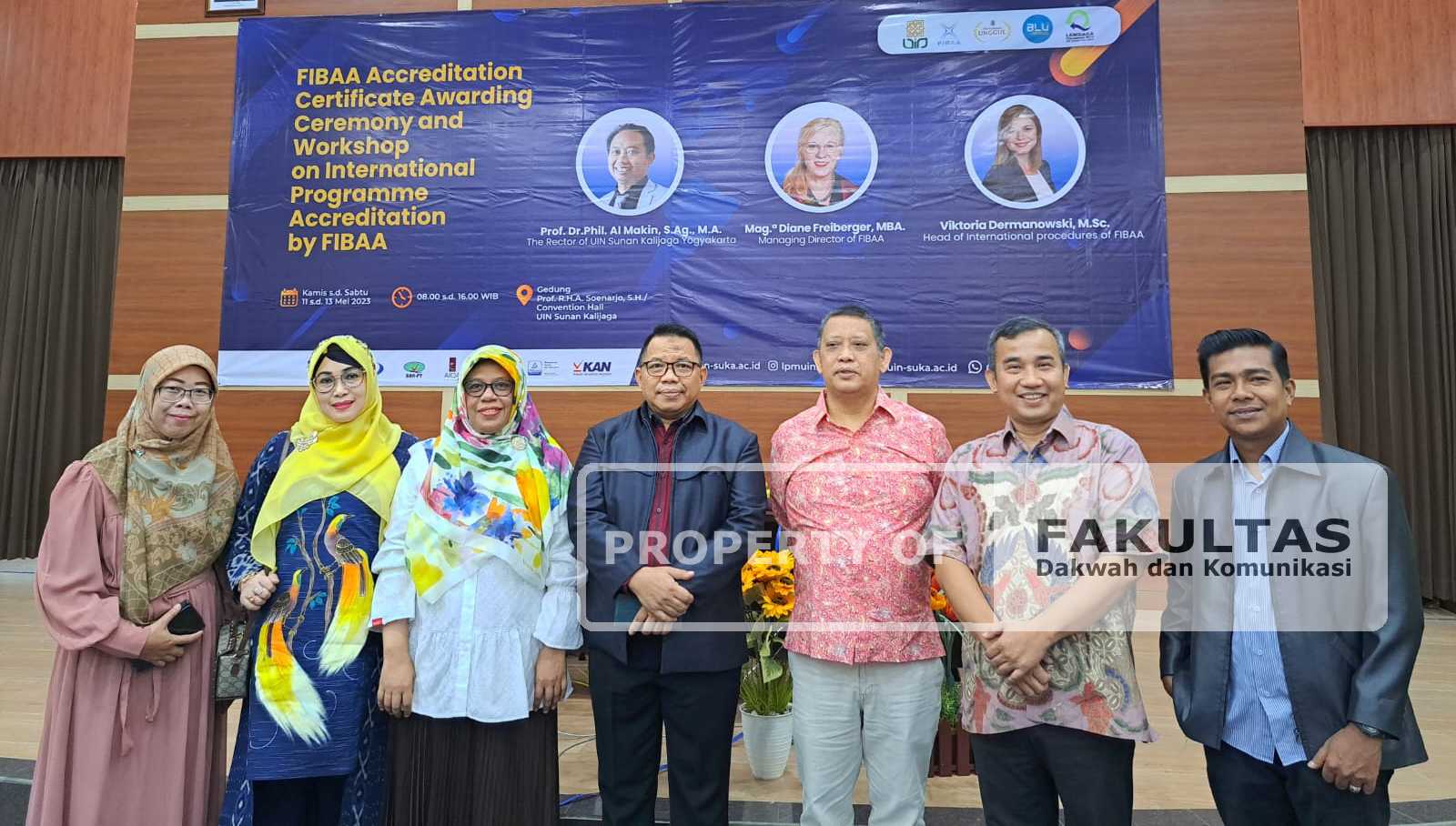 Dukung IKU Rektor, Dekan FDK Ikuti Workshop FIBAA di UIN Sunan Kalijaga Yogyakarta 